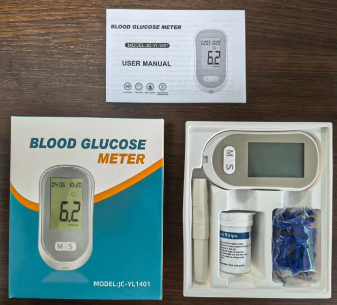 Glucomètre avec 50 bandelettes 50 lancettes Renouvelables